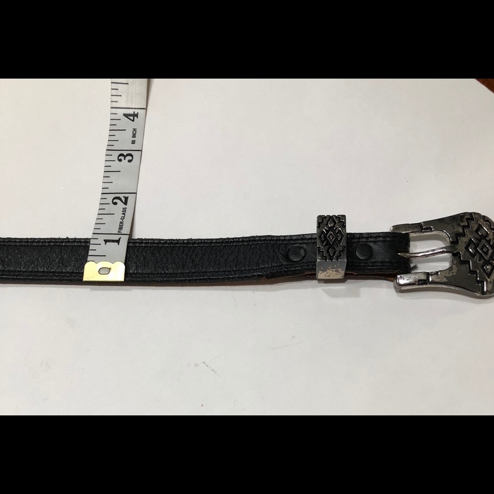Nocona Leather Black 7/8 Width Belt Sz30 - Picture 3 of 6